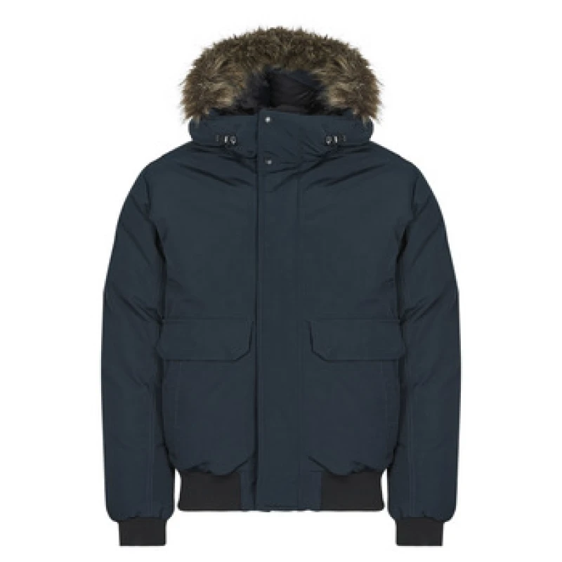 Image of Superdry Faux fur bomber jacket Superdry Everest Bleu Male M