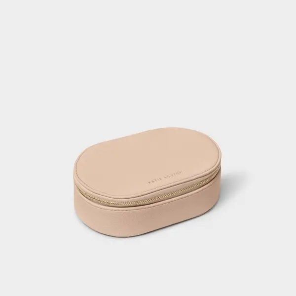 Image of Katie Loxton Oval Nude Pink Jewellery Box KLB3361