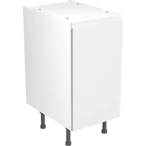 Image of Kitchen Kit Flatpack J-Pull Kitchen Cabinet Base Unit Super Gloss 400mm in White MFC