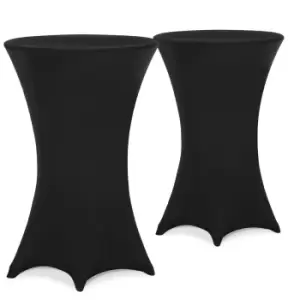 image of Bar Table Cover Set of 2 Black Ø70cm