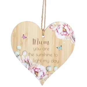 image of Vintage Floral Hanging Heart Mum