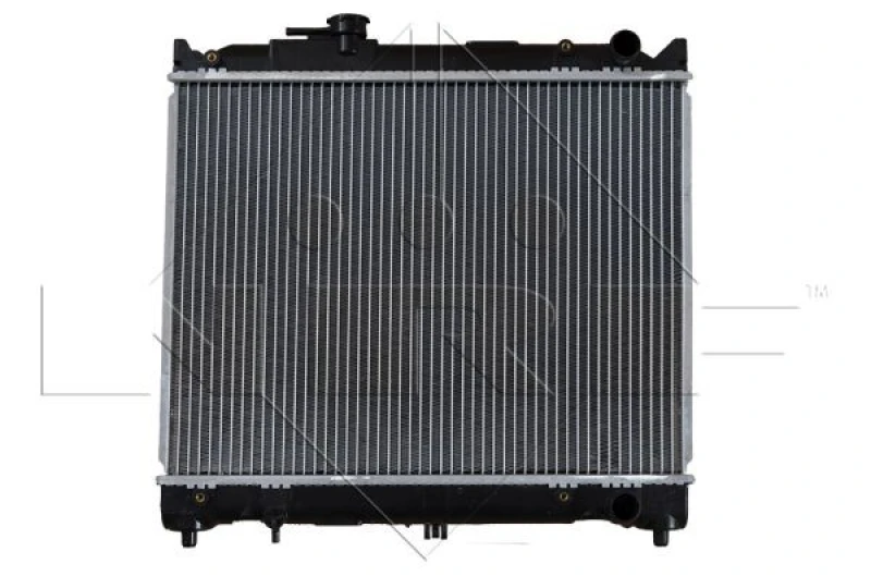 Image of NRF 53566 Engine radiator EASY FIT Brazed cooling fins, Aluminium, with fastening material Aluminium Radiator,engine cooling (470)