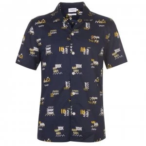 Image of Farah Vintage Farah Short Sleeve Berman Shirt - 412 NAVY