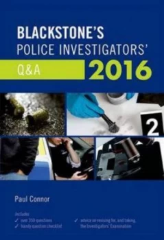 Image of Blackstones Police Investigators Q and A 2016 by Paul Connor Paperback