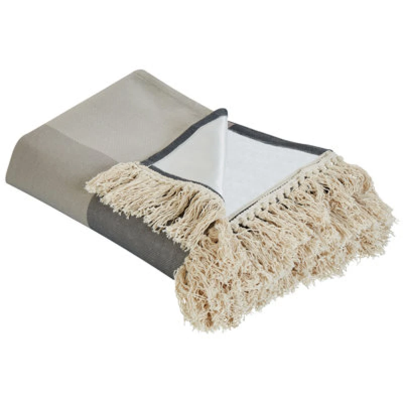 Image of Beliani Picnic Blanket Lunda 200 X 200 Cm Grey
