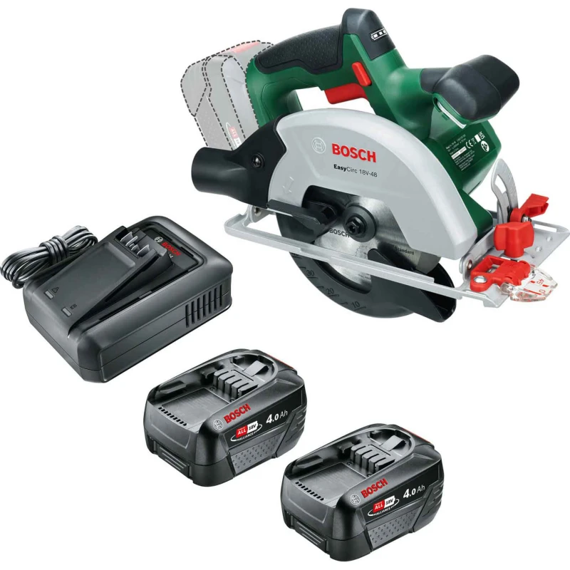 Image of Bosch EASYCIRC 18V-48 18v P4A Cordless Circular Saw 150mm 2 x 4ah Li-ion Charger No Case EASYCIRC 18V-48