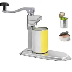 Image of VEVOR Commercial Can Opener, 23.2"/59cm Long, Manual Table Can Opener for Up to 15.7"/40cm Tall, Fixed with Clamp or Screws, Ergonomic Swing Handle &