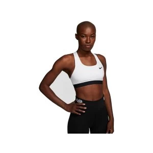 Image of Nike Swoosh Sports Bra White Black L