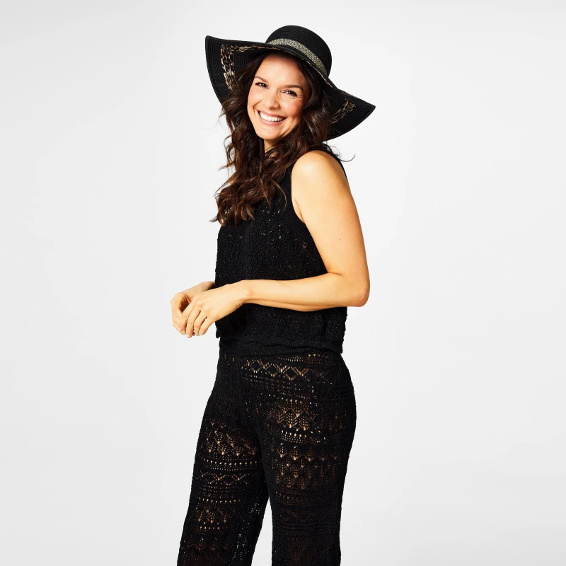 Image of Biba Biba Pointelle Vest - Black 8