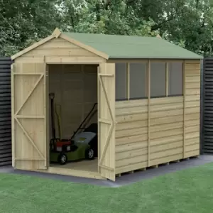 image of 10' x 6' Forest Beckwood 25yr Guarantee Shiplap Pressure Treated Double Door Apex Wooden Shed (3.01m x 1.99m)