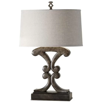 image of 1 Light Table Lamp Weathered Black, E27 - Elstead