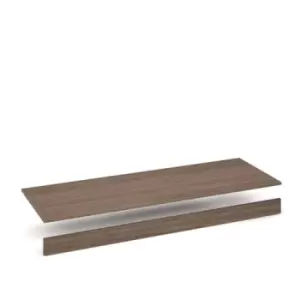 Image of Flux top and plinth finishing panels for quadruple locker units 1600mm wide - barcelona walnut