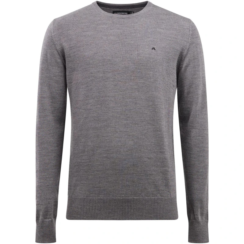 Image of J Lindeberg Lyle Merino Sweater - Grey Grey XS