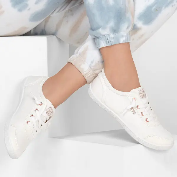Image of Skechers Womens Bobs B Cute Vegan Trainers - UK 8 White female PS3815WHT8