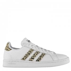 image of adidas adidas Grand Court Womens Trainers - White/Leopard