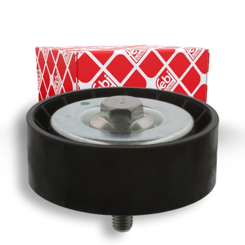 Image of FEBI BILSTEIN 36366 Tensioner Pulley with screw Plastic Tensioner Pulley,v-ribbed belt (310)