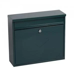 image of Phoenix Correo Front Loading Mail Box MB0118KG in Green with Key Lock