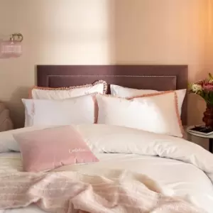 Image of Katie Piper Confidence Fringed Kingsize Duvet Cover Set, Grapefruit