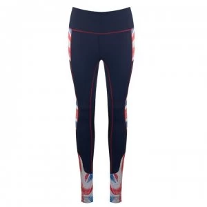 image of Horseware UK Riding Tights Ladies - Navy/UK flag