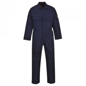 image of Biz Weld Mens Flame Resistant Overall Navy Blue 2XL 34"