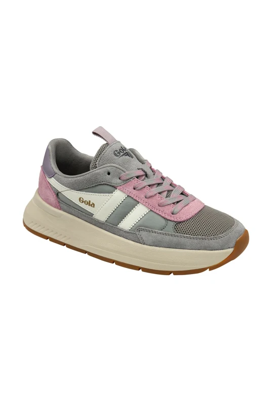 Image of Gola Classics Womens 'Phoenix' Lace-Up Trainers in Grey Size: 4 Grey Female 4