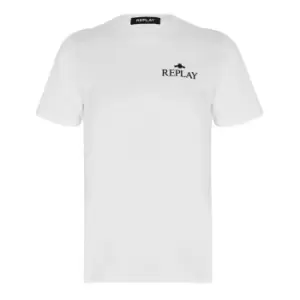 image of Replay Small Logo T-Shirt - White