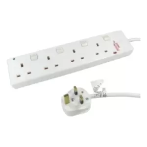 image of Spire RB-03-4GANGSWD power extension 3m 4 AC outlet(s) Indoor White