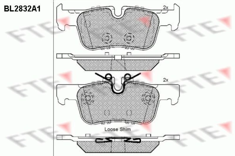 Image of Brake pad set FTE 9011012