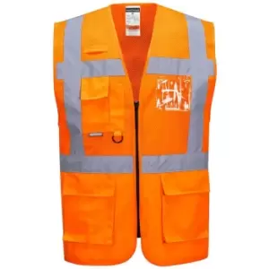 Image of Portwest C496ORRL - sz L Madrid Executive Mesh Vest - Orange - Orange