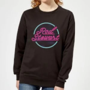 Rod Stewart Neon Womens Sweatshirt - Black - 5XL