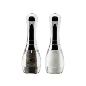 image of English Tableware Company Skittle Acrylic/ Plated Top Filled Salt & Pepper Mill Set