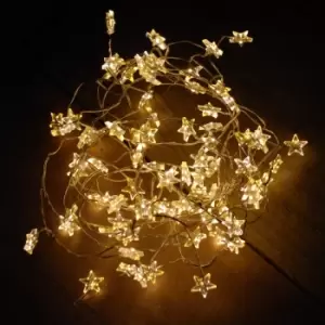 image of 80 LED (2m) Outdoor Warm White Star Cluster Christmas Lights Microbrights Timer