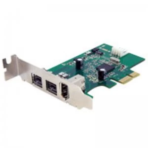 image of StarTech.com 3 Port 2b 1a Low Profile 1394 PCI Express FireWire Card A