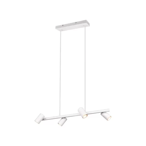 Image of Marley Modern 4 Light Bar Pendant Ceiling Spotlight White Matt