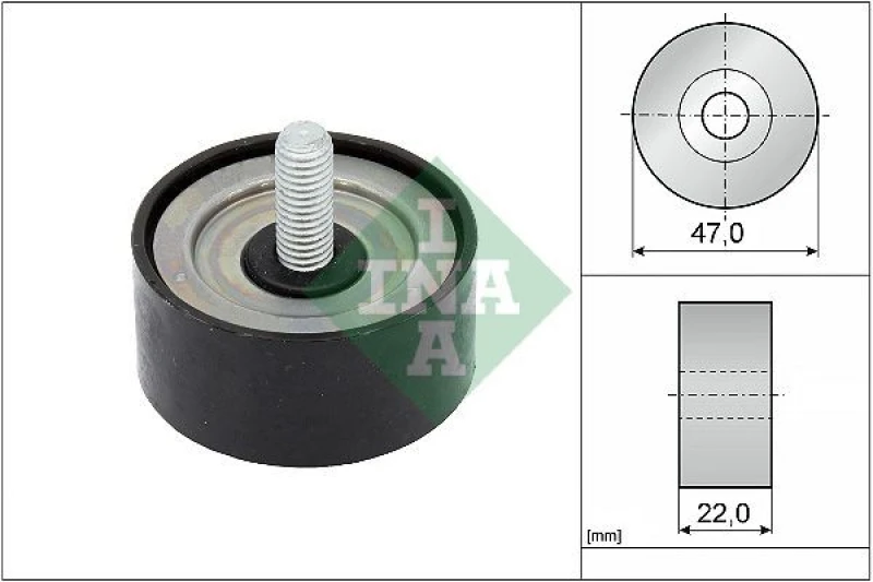 Image of Deflection / guide pulley, V-ribbed belt INA 532 1001 10