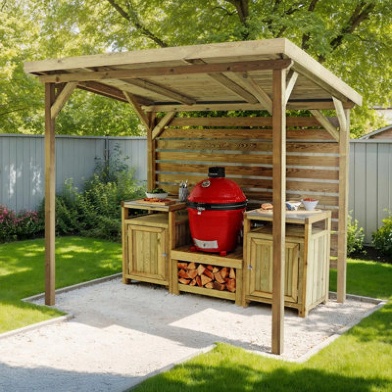 Image of Truro Garden Shelter Zest Outdoor Weatherproof Garden Pergola With Roof