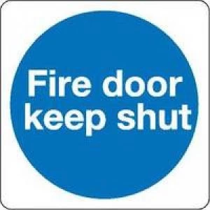 image of Fire Door Keep Shut 100x100mm S/a Km14as - 5 Pack