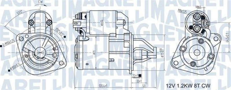 Image of MAGNETI MARELLI Starter motor MAGNETI MARELLI 063721465010