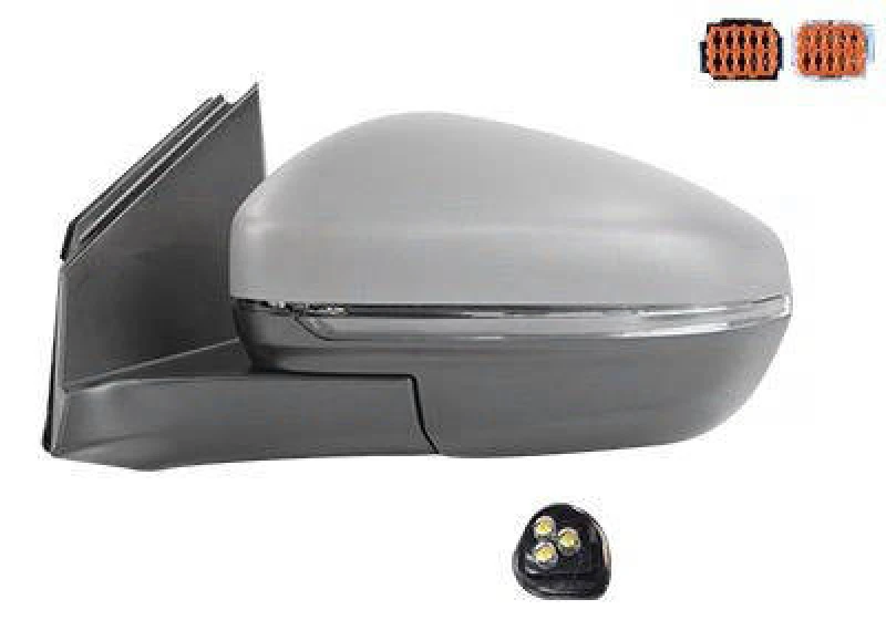 Image of VAN WEZEL 0967817 Wing mirror * HAGUS * Left, Heatable, primed Outside Mirror (50)