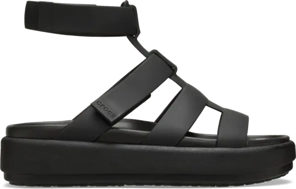 Image of Crocs Women Brooklyn Luxe Gladiator Sandals Black / Black 8
