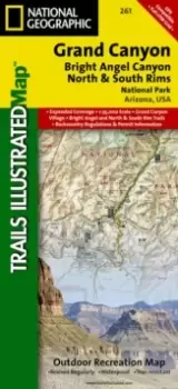 Image of Grand Canyon, Bright Angel Canyon/north & South Rims : Trails Illustrated National Parks