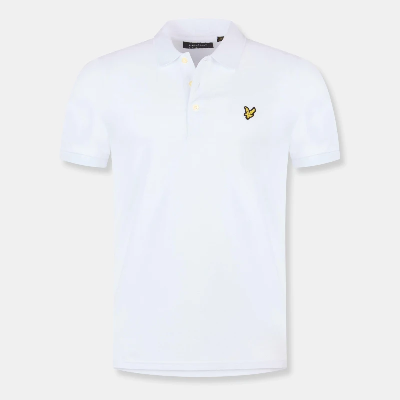 Image of Lyle and Scott Basic Short Sleeve Polo Shirt - White White XS