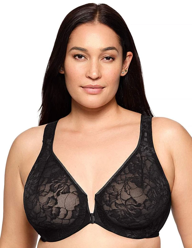 Image of Glamorise Glamorise 9246 Wonder Wire Bra Solid Black - Glamorise - Size: 48D Solid Black Female 48D MO45437