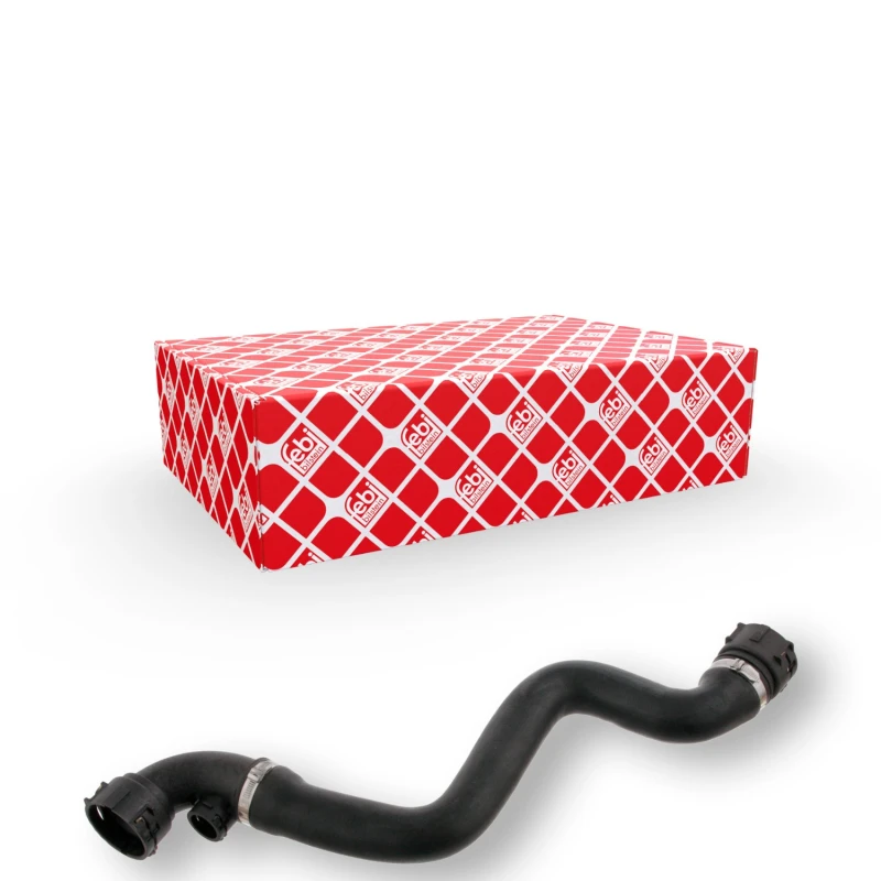 Image of FEBI BILSTEIN 32601 Radiator Hose Rubber, Upper Left, with quick couplers Plastic, Rubber Radiator Hose (475)