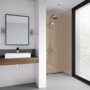 Image of Mermaid Acrylic Shower Wall Panel Oyster 2440mm x 900mm x 4mm in Cream