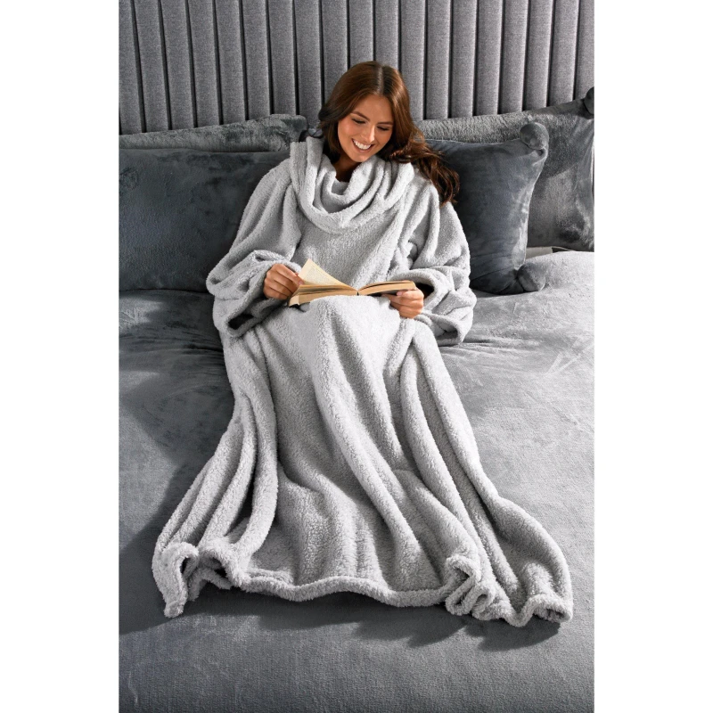 Image of Homelife Snuggle Blanket - Silver Silver One Size