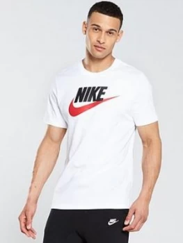 image of Nike Sportswear Icon Futura T-Shirt - White, Size 2XL, Men