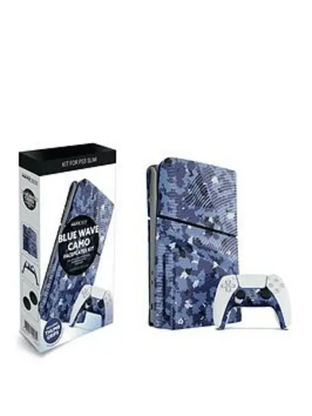Image of PS5 Slim Face Plates - Blue Wave Camo (PS5)
