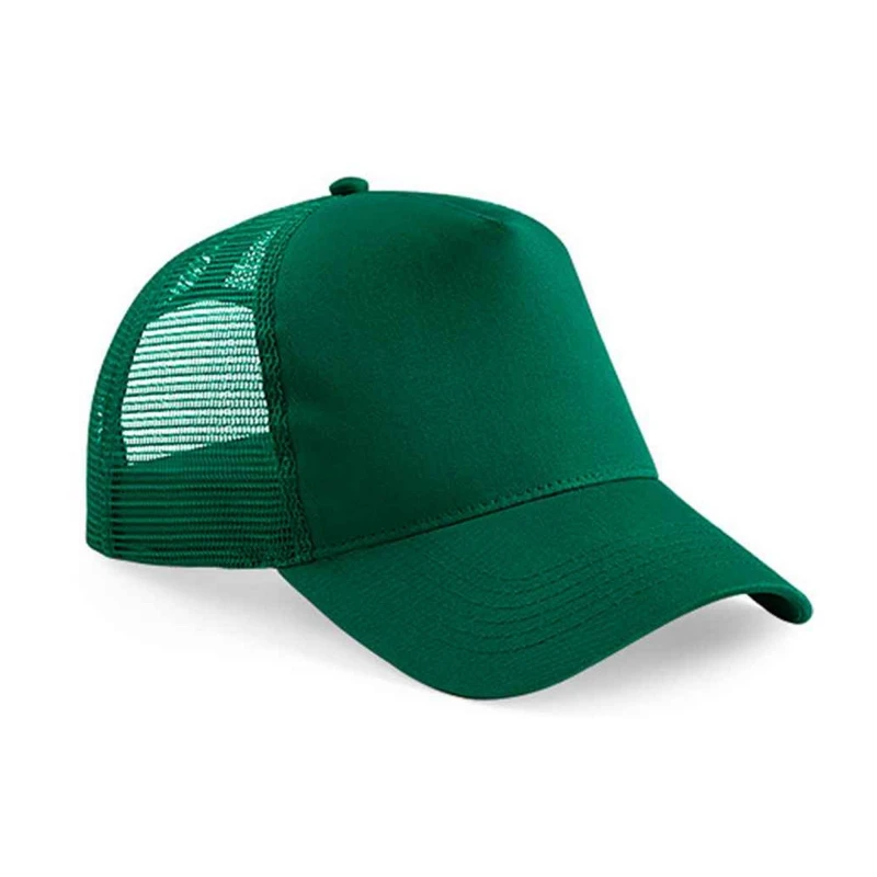 Image of Beechfield Beechfield Men Snapback Trucker Cap in Bottle Green Bottle Green One Size Male 5063527835697