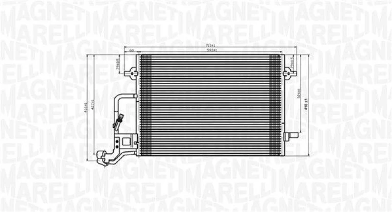 Image of MAGNETI MARELLI Air conditioning condenser MAGNETI MARELLI 350203909000